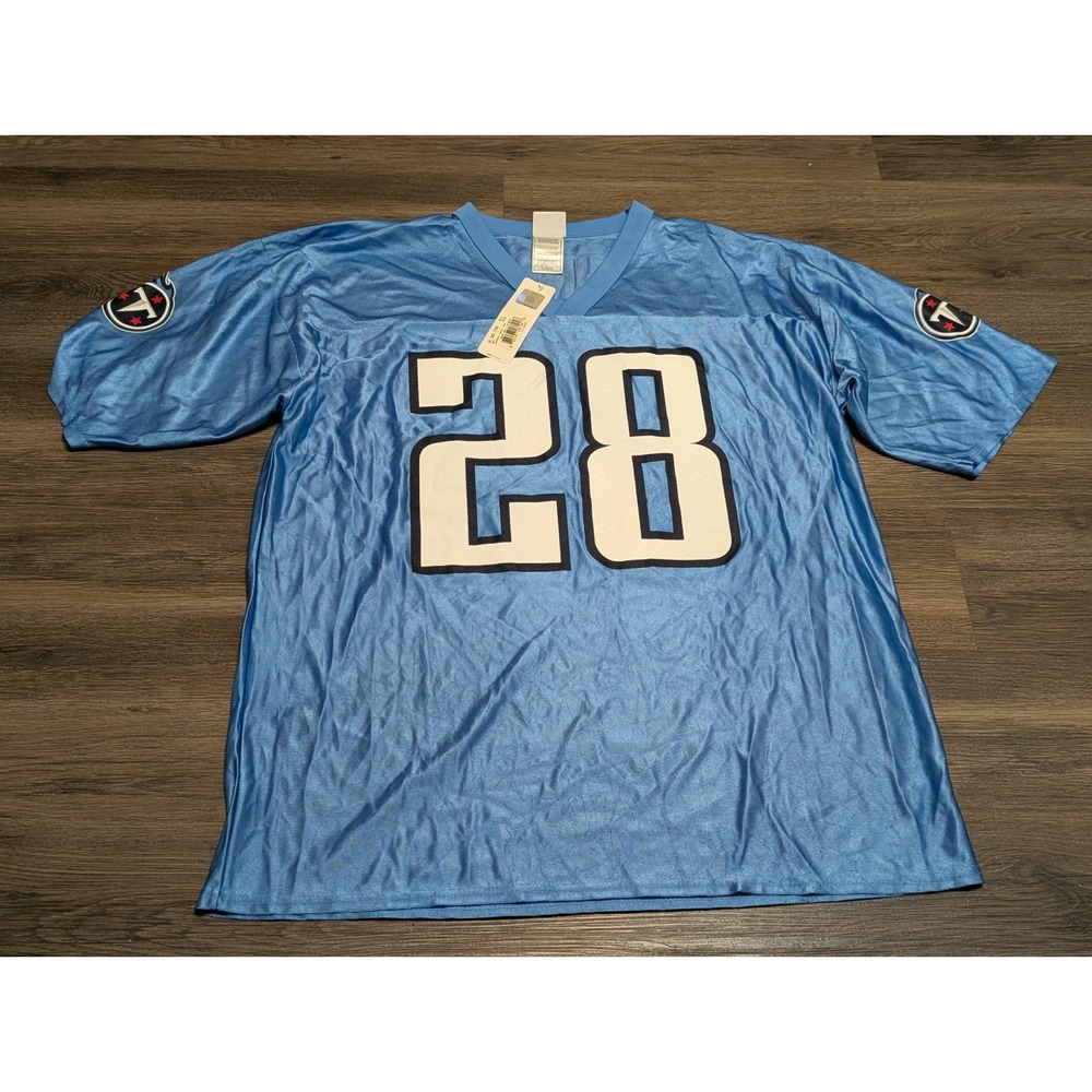 NFL Team Apparel Tennessee Titans Chris Johnson 28 Jersey Light Blue Mens XL NWT